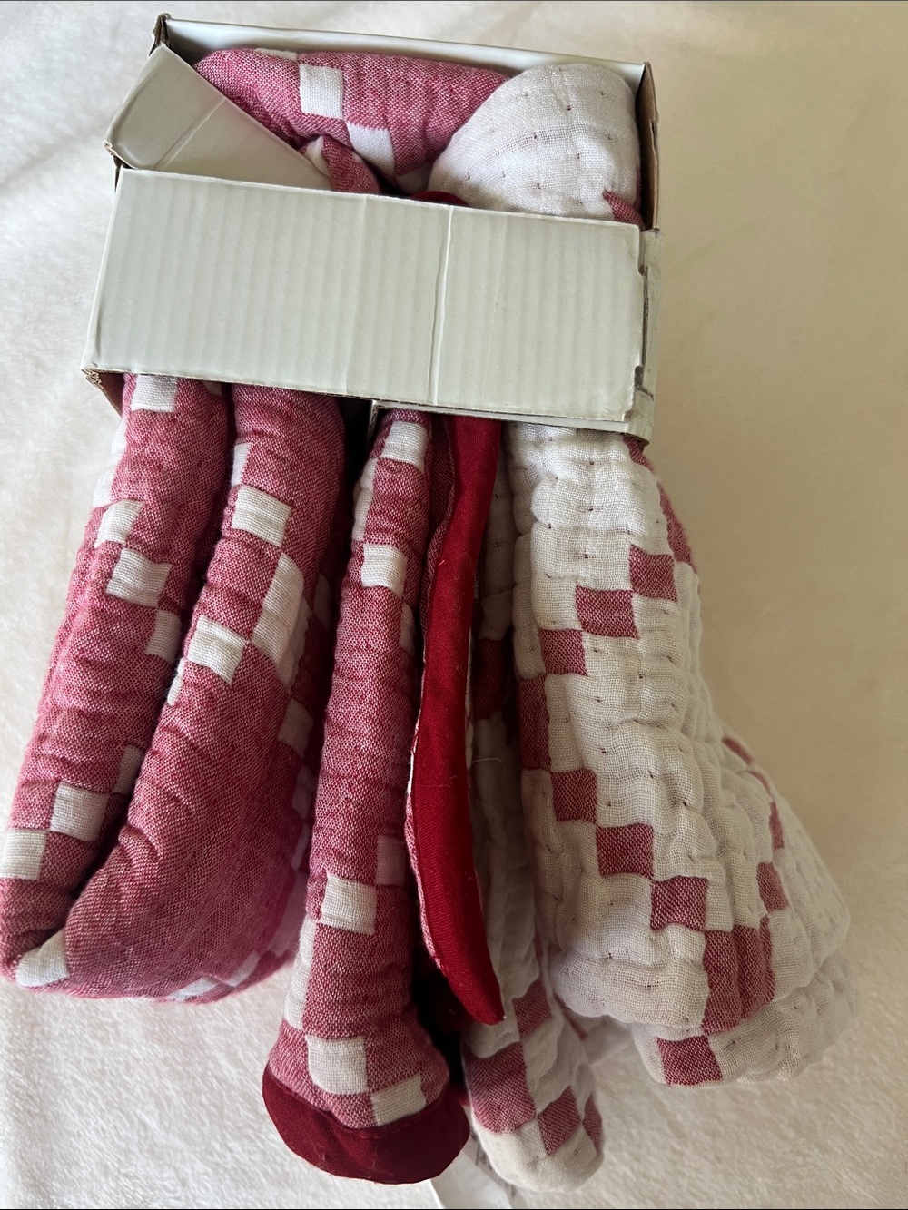 Threshold Matelassé Reversible Body Pillow Cover in Pink and White - Picture 6 of 9